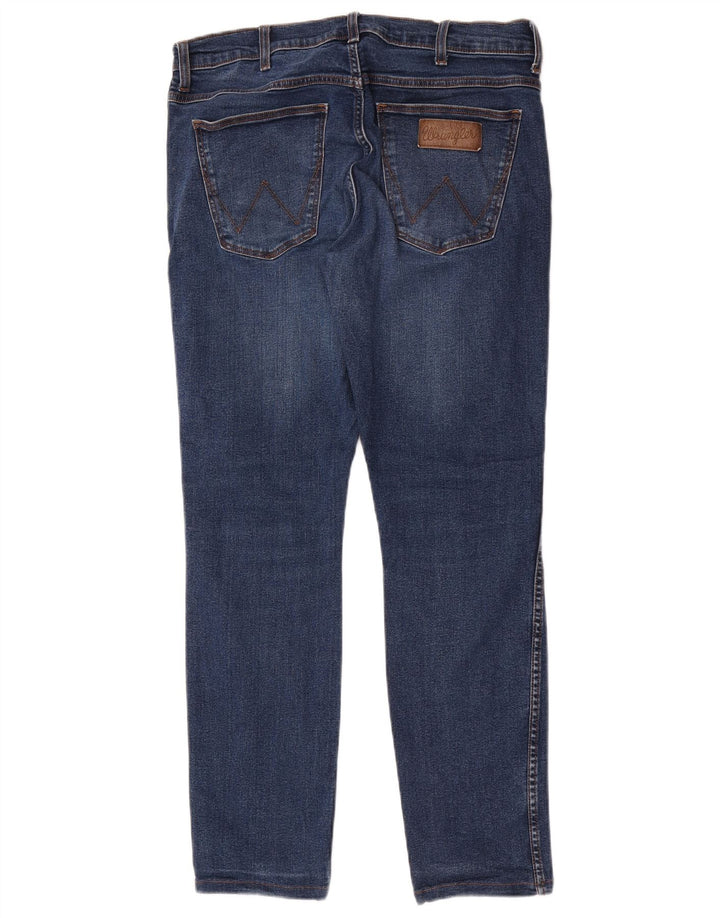 Wrangler Herre Larston Slim Jeans W33 L32 Blå Bomuld