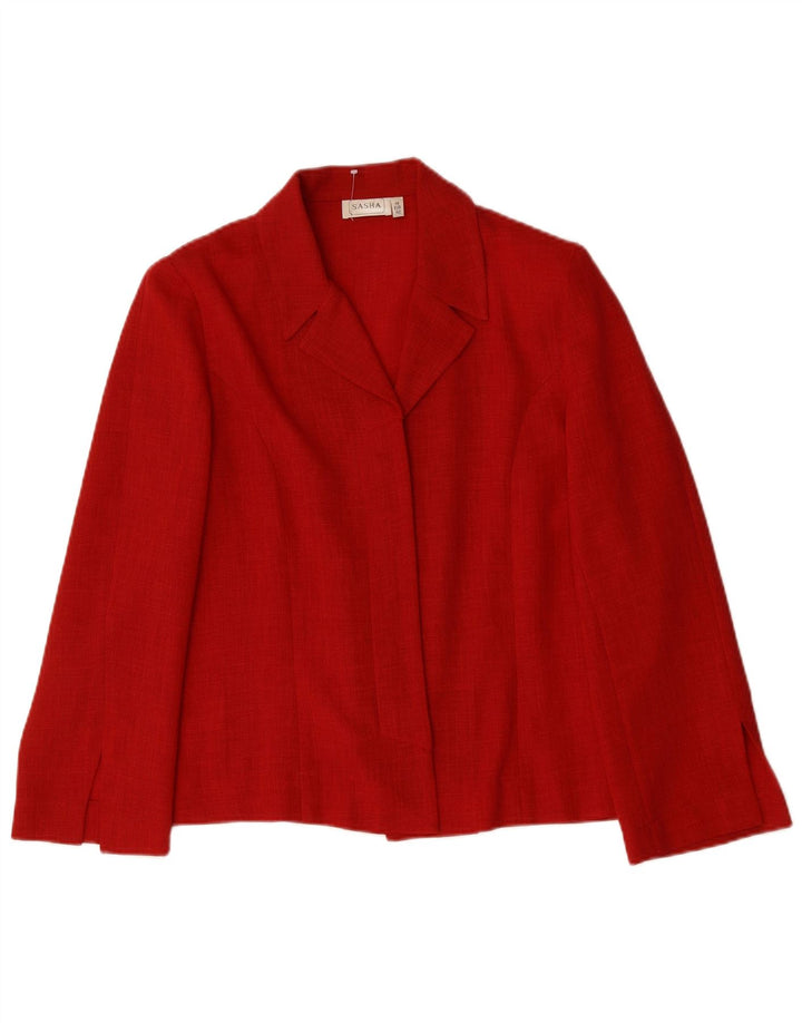 Sasha Dame Blazer Jacket EU 42 Large Rød Polyester Classic