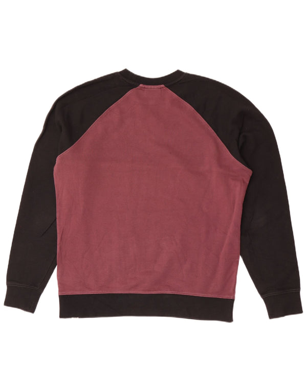 Vans Herre Sweatshirt Jumper Small Bourgogne Colourblock Bomuld