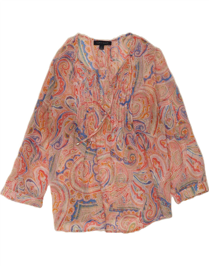 TOMMY HILFIGER Womens Blouse Top UK 16 Large Multicoloured Paisley Vintage Tommy Hilfiger and Second-Hand Tommy Hilfiger from Messina Hembry 