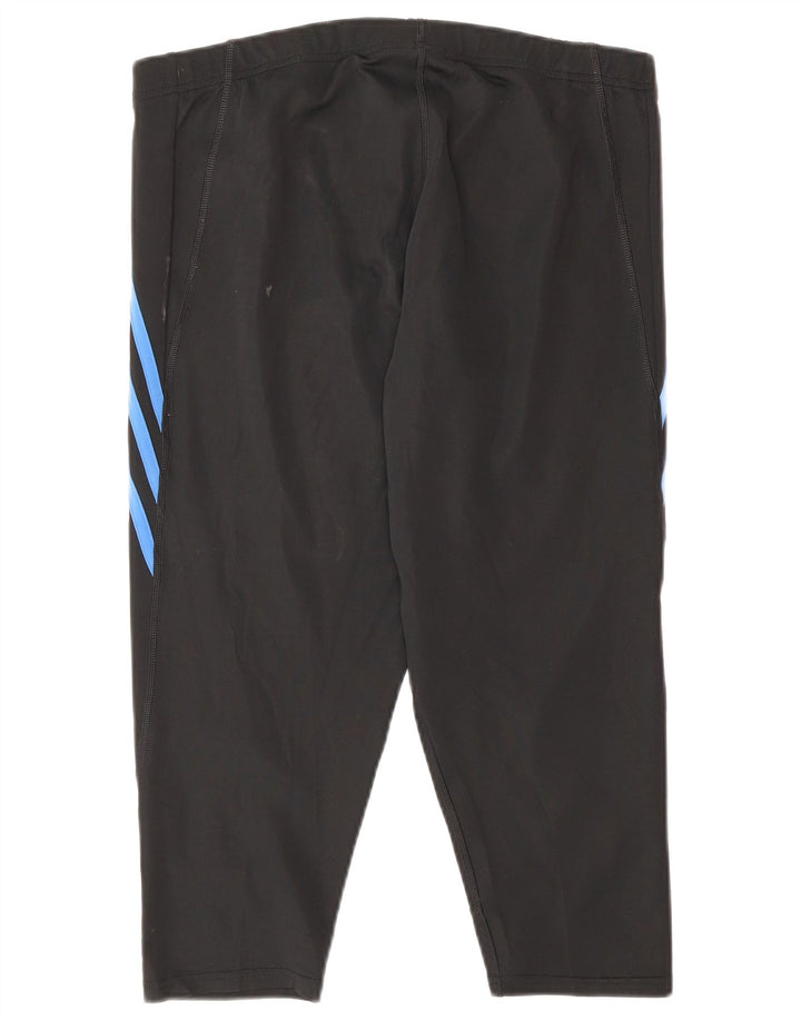 Adidas Dame Capri Leggings UK 16/18 Large Black Polyester