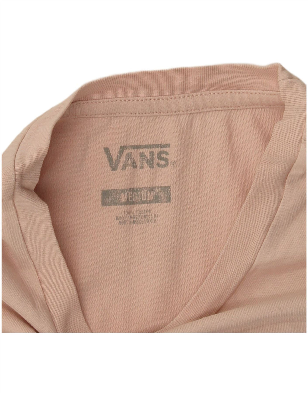 VANS Dame Grafisk T-Shirt Top UK 12 Medium Pink Bomuld