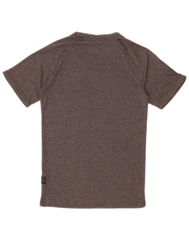 REPLAY Dame T-Shirt Top UK 10 Small Grey Flecked Polyester