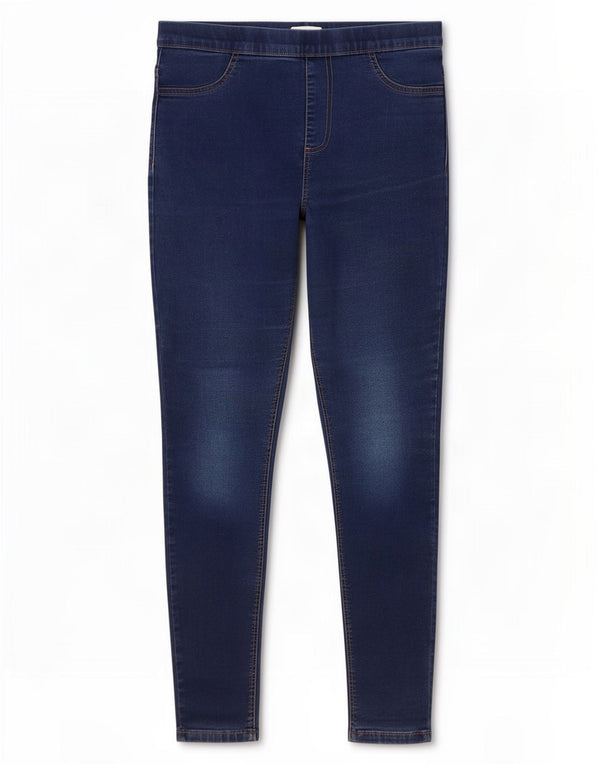 Marks & Spencer Dame Jegging Jeans UK 14 Medium W30 L27 Blå Bomuld