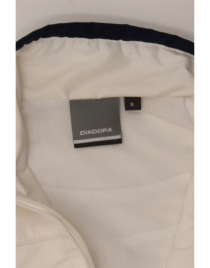 DIADORA Womens Tracksuit Top Jacket UK 10 Small White Colourblock Vintage Diadora and Second-Hand Diadora from Messina Hembry 