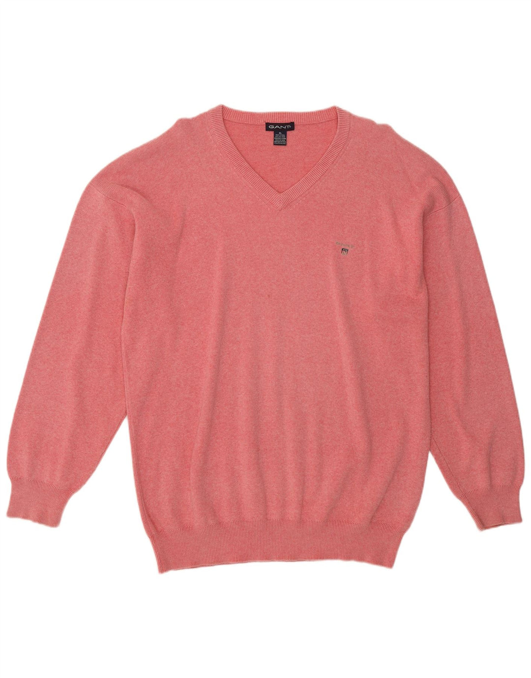 GANT Herre V-hals sweater XL Pink Flecked Bomuld