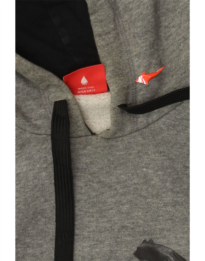 PUMA Grafisk hættetrøje til mænd Stor grå bomuld