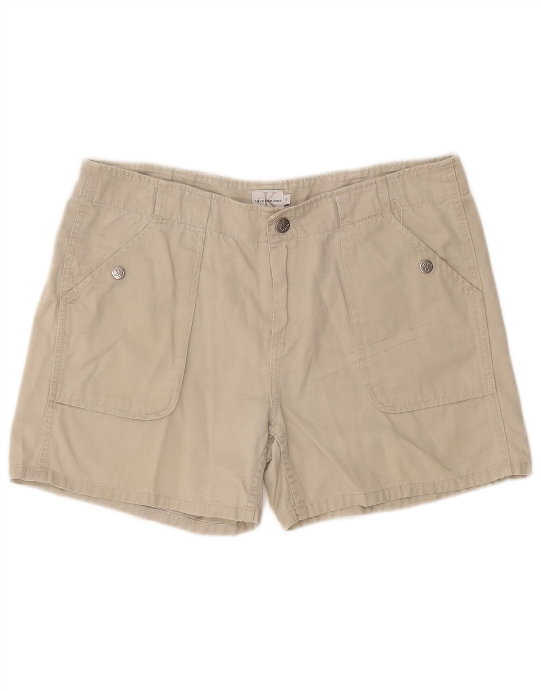 CALVIN KLEIN Dameshorts US 10 Medium W27 Grøn Bomuld