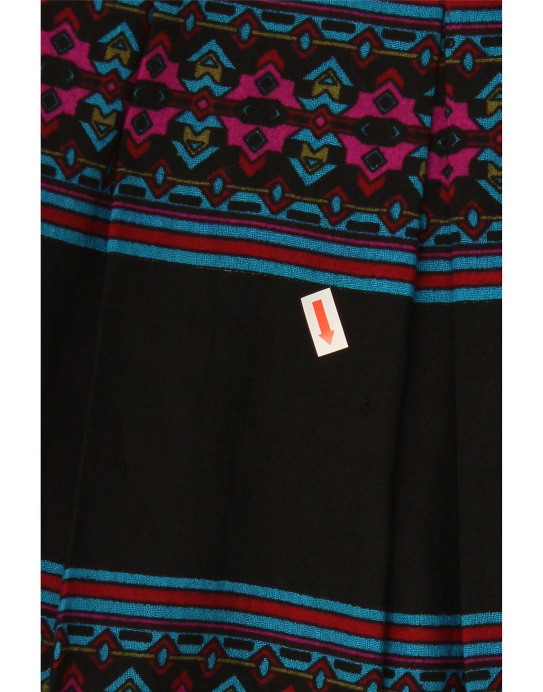 VINTAGE Womens Pleated Skirt W36 XL Black Striped Vintage Vintage and Second-Hand Vintage from Messina Hembry 