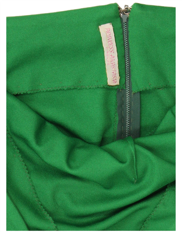 Vintage Dame Maxi Halter Dress UK 10 Small Green