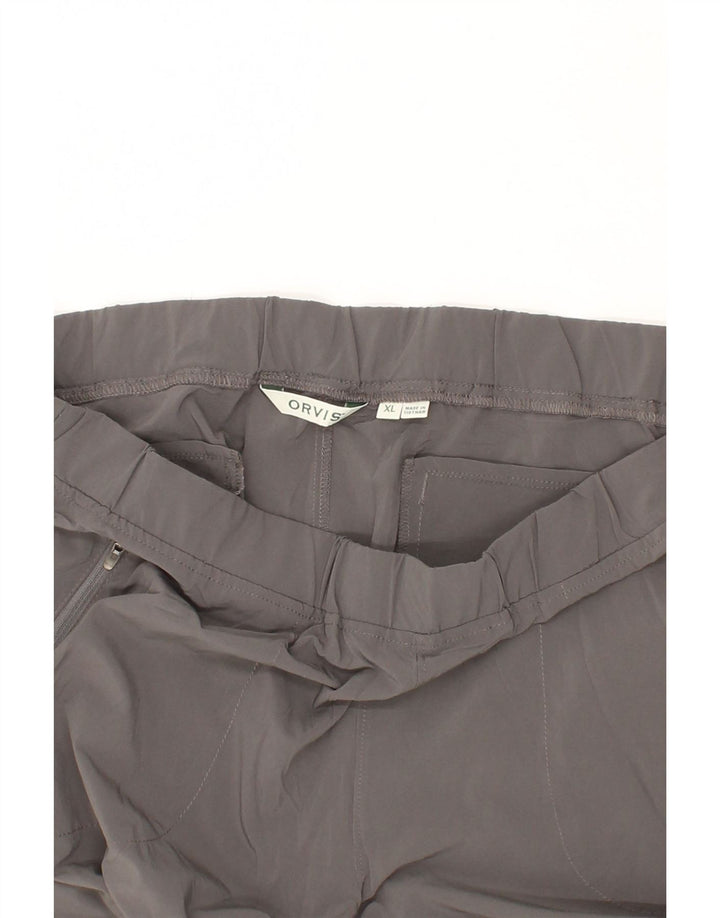 ORVIS Womens Slim Trousers UK 18 XL W40 L30 Grey Polyester Vintage Orvis and Second-Hand Orvis from Messina Hembry 