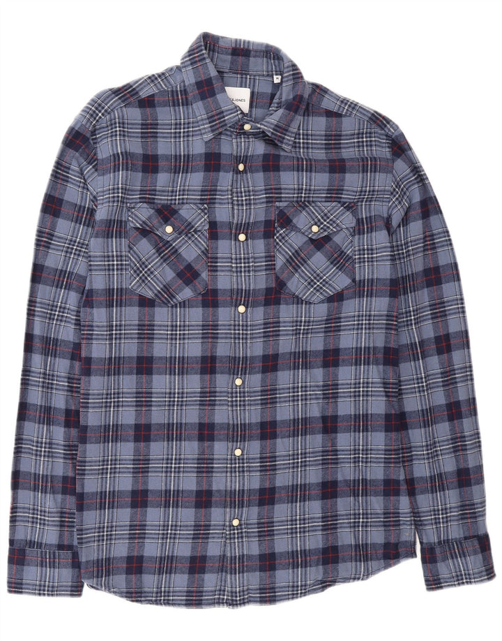 Jack & Jones Herre flannelskjorte Medium marineblå ternet bomuld