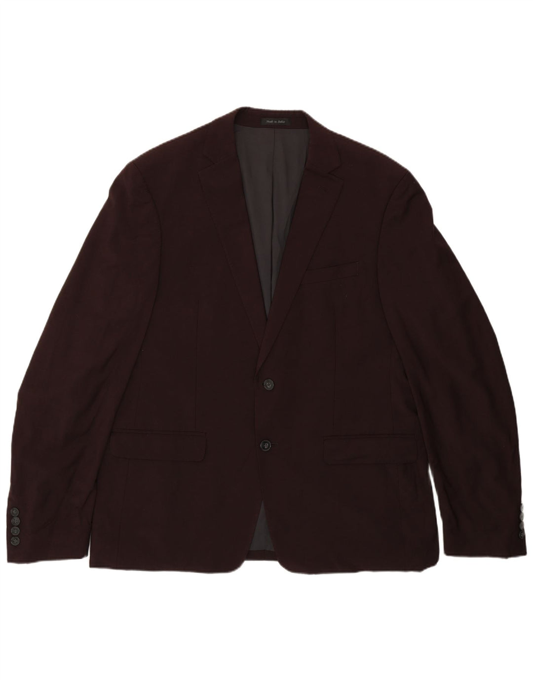 Calvin Klein Herre Regular Fit 2 Button Blazer Jacket UK 44 2XL Burgundy