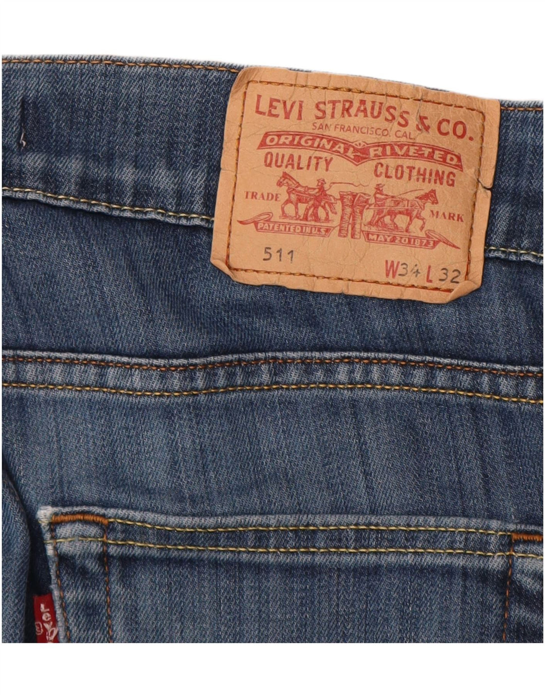 Levi's Dame 511 Slim Jeans W34 L30 Blå