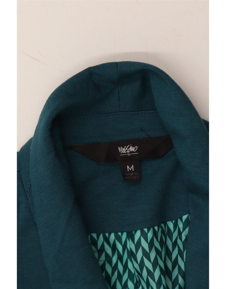 MOSSIMO Womens 1 Button Blazer Jacket UK 12 Medium Green Polyester Vintage Mossimo and Second-Hand Mossimo from Messina Hembry 