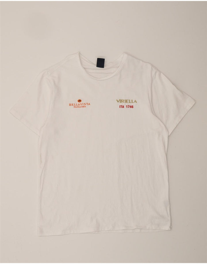 NORTH SAILS Herre Grafisk T-Shirt Top XL Hvid Bomuld