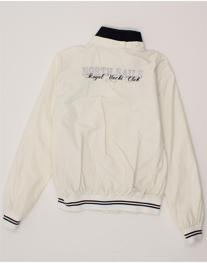 NORTH SAILS Boys Graphic Tracksuit Top Jacket 13-14 Years Off White Vintage North Sails and Second-Hand North Sails from Messina Hembry 