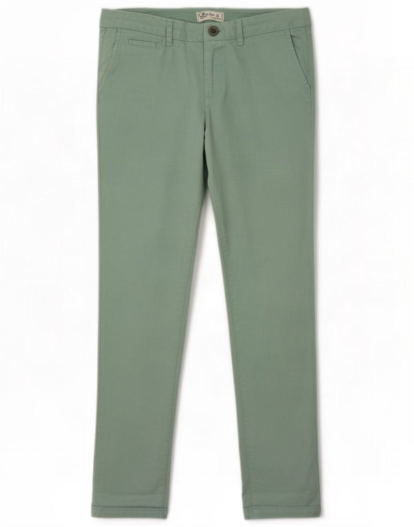 Fat Face Womens Slim Chino Trousers UK 12 Medium W32 L31 Green Cotton
