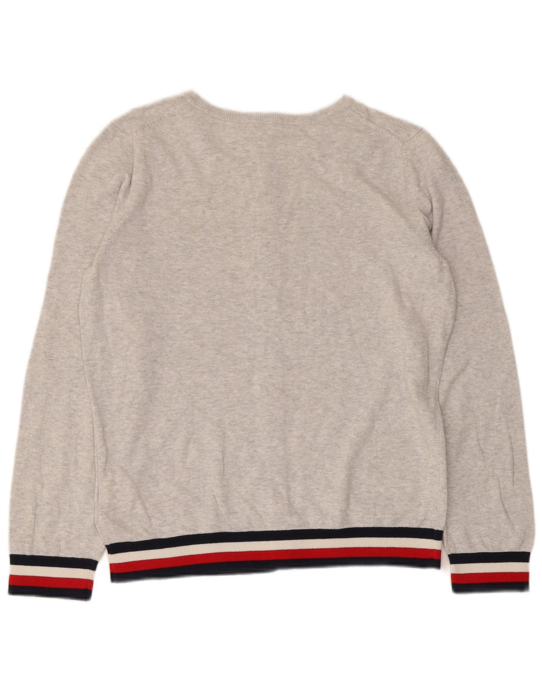 Tommy Hilfiger Dame Cardigan Sweater UK 14 Medium Grå Stribet