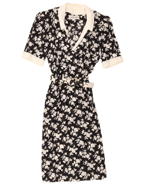 Janina Schreck Kortærmet skjortekjole til kvinder EU 38 Medium Black Floral