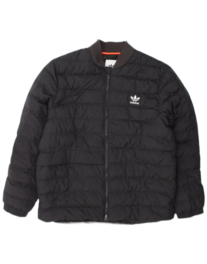 Adidas Herre Bomber Polstret Jakke UK 38 Medium Grey Polyester
