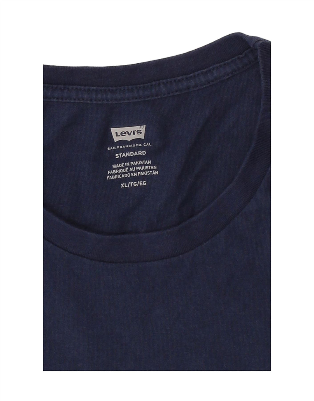 LEVI'S Mens Standard T-Shirt Top XL Navy Blue Cotton