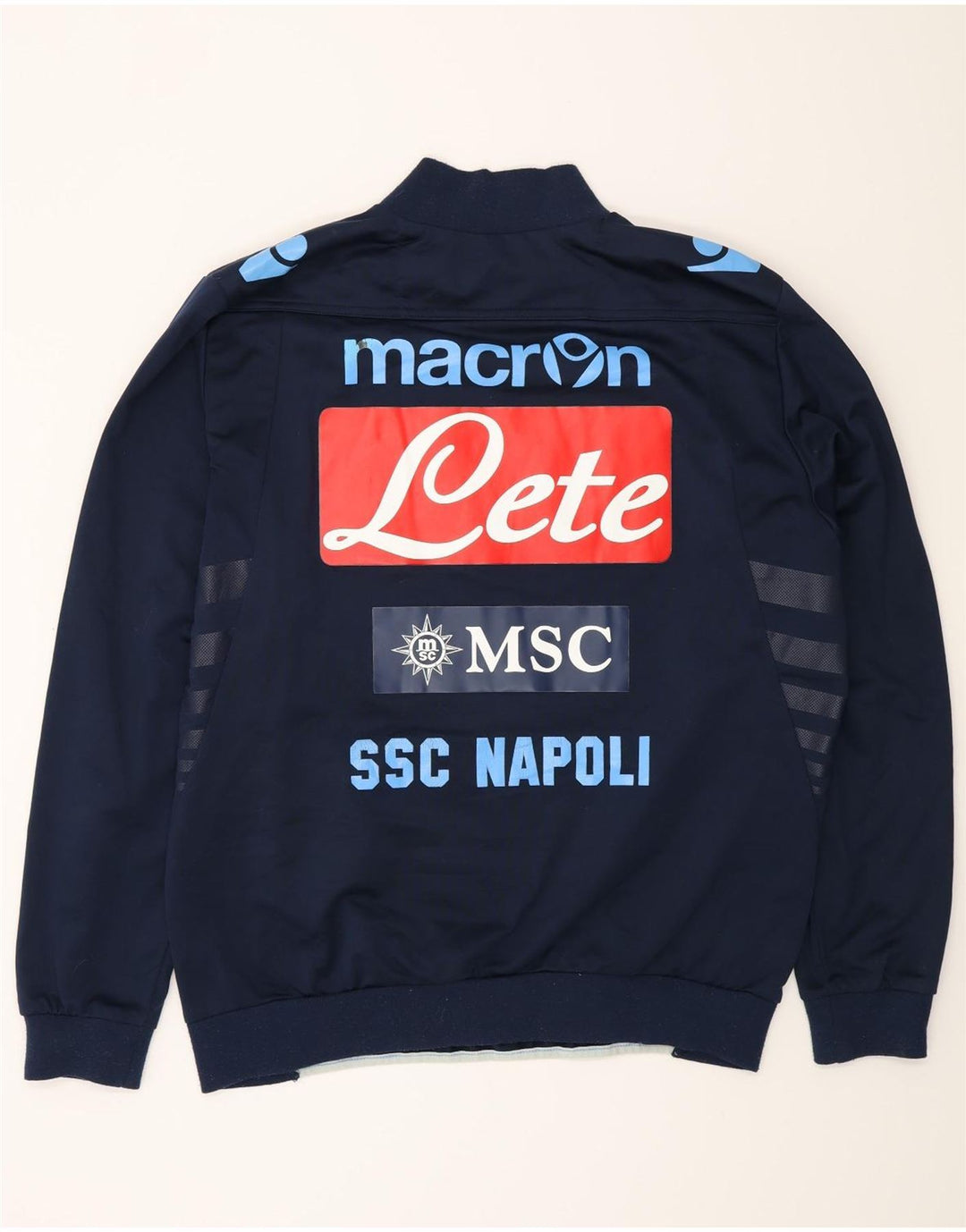 Macron Herre Grafisk Pullover Træningsdragt Top Stor Marineblå Colourblock