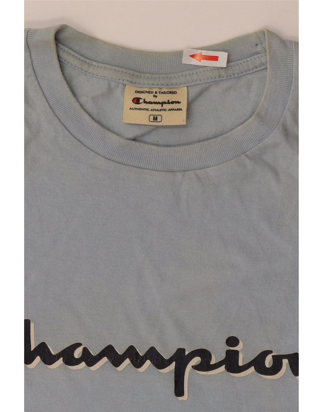 Champion Herre grafisk T-shirt top mellemblå stribet bomuld
