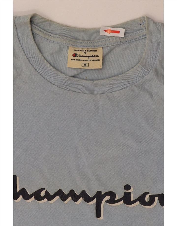 Champion Herre grafisk T-shirt top mellemblå stribet bomuld