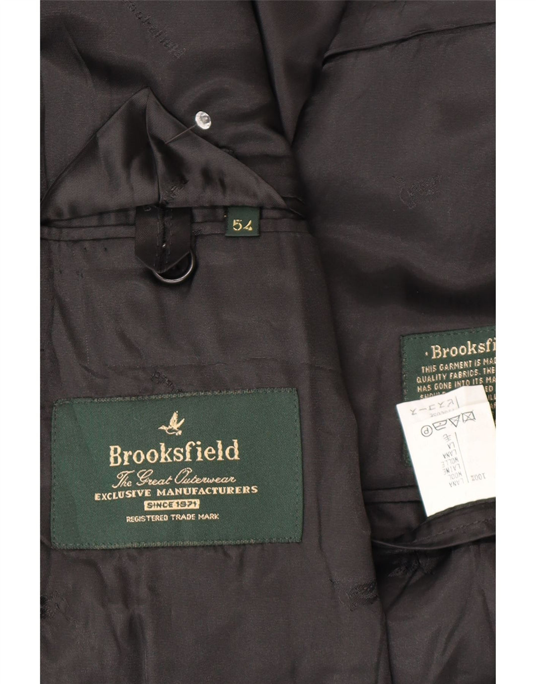 Brooksfield Herre 3-knaps blazerjakke IT 54 2XL Marineblå Uld