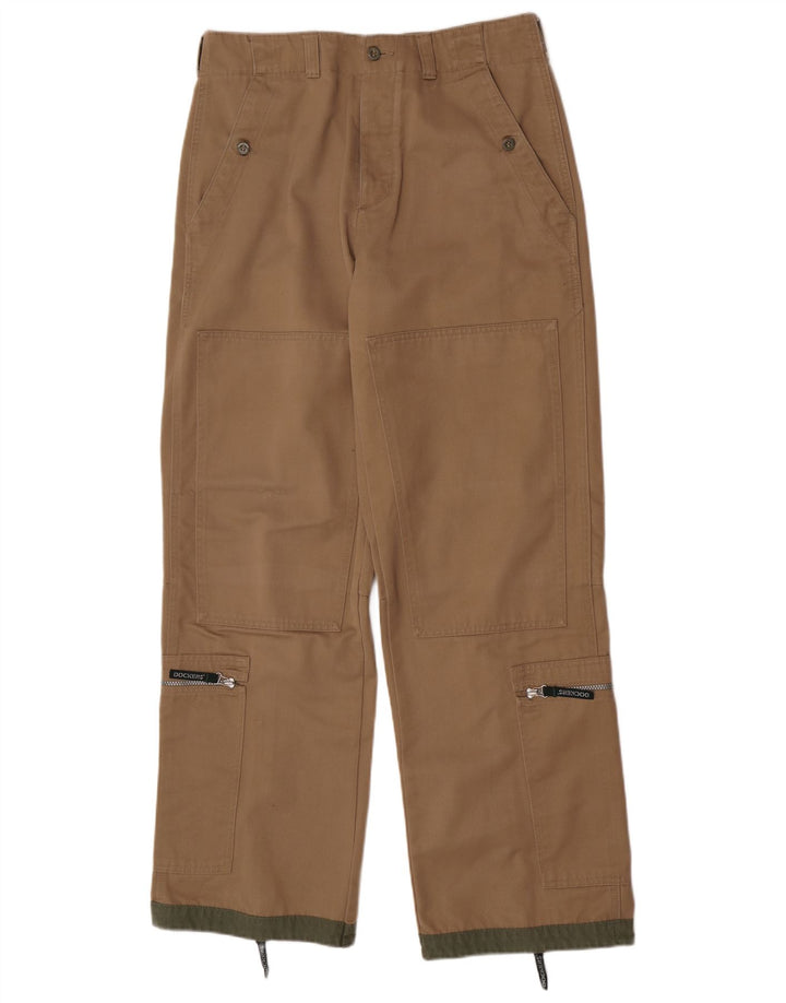 Dockers Herre Khakis Straight Cargo Bukser W34 L34 Beige Polyester