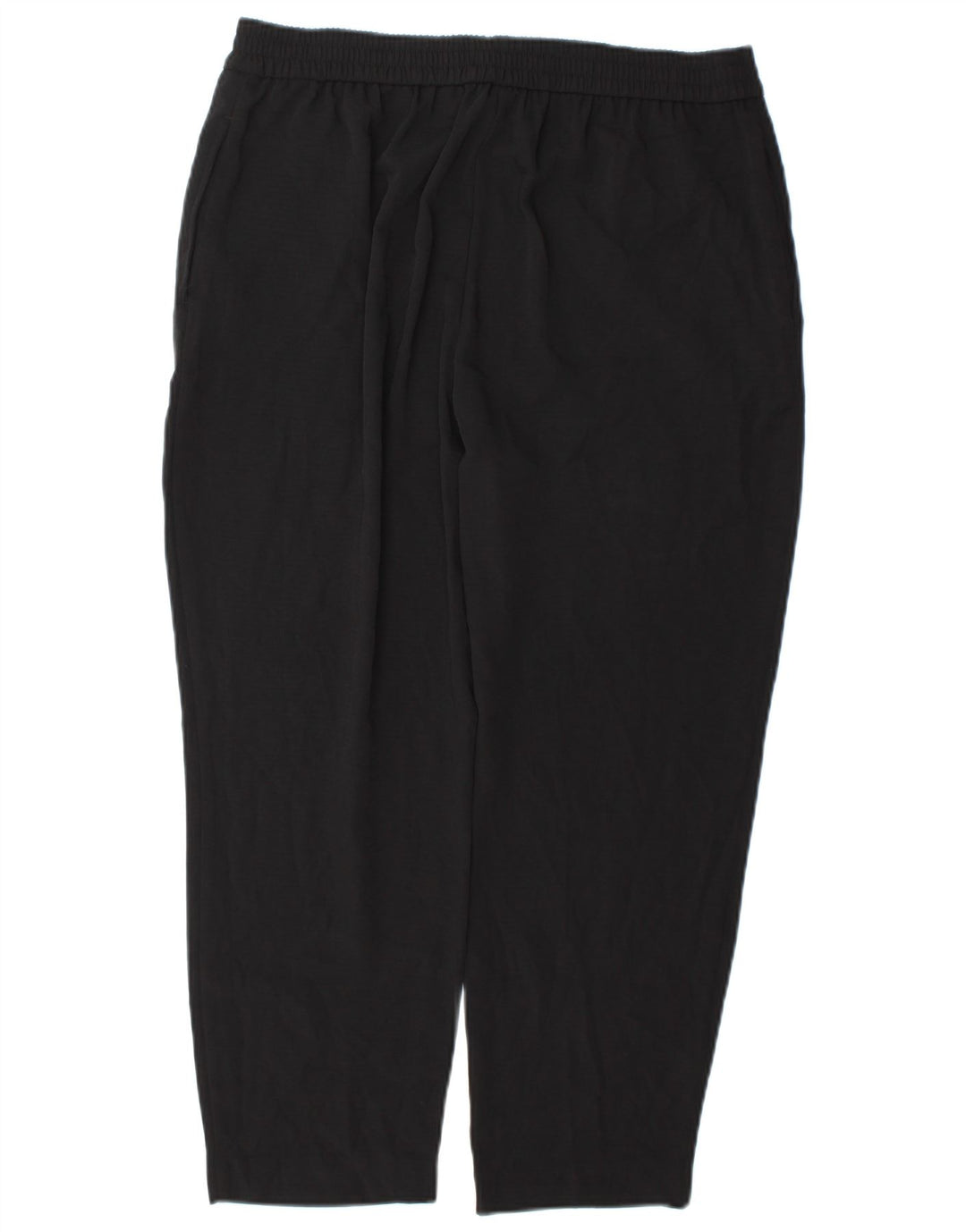 Zara Womens High Waist Cropped Trousers Large W30 L25 Black Polyester