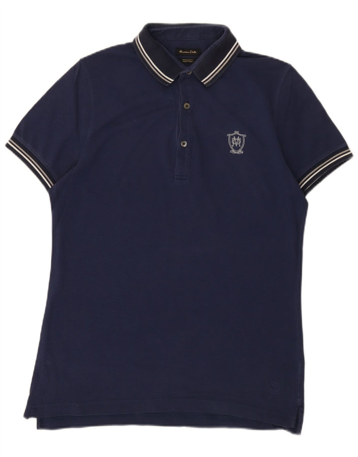 MASSIMO DUTTI Herre Regular Fit Polo Shirt Medium Navy Blue