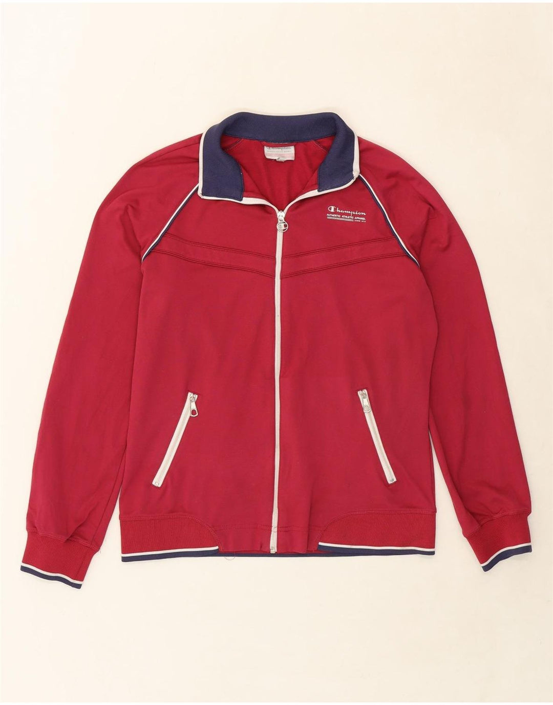 CHAMPION Womens Heritage Fit Tracksuit Top Jacket UK 18 XL Pink Polyester Vintage Champion and Second-Hand Champion from Messina Hembry 