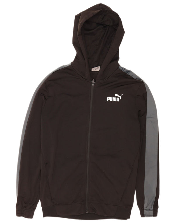 Puma Hættetrøje med lynlås til mænd Medium Sort Colourblock Polyester Sports