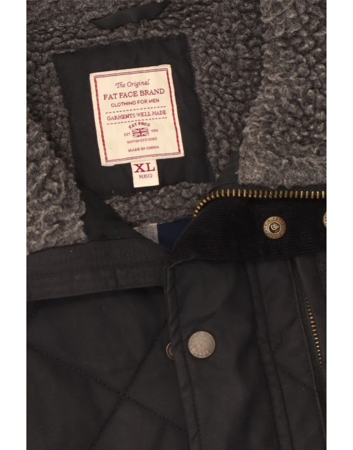 Fat Face Herre Quiltet Gilet UK 42 XL Sort Polyester