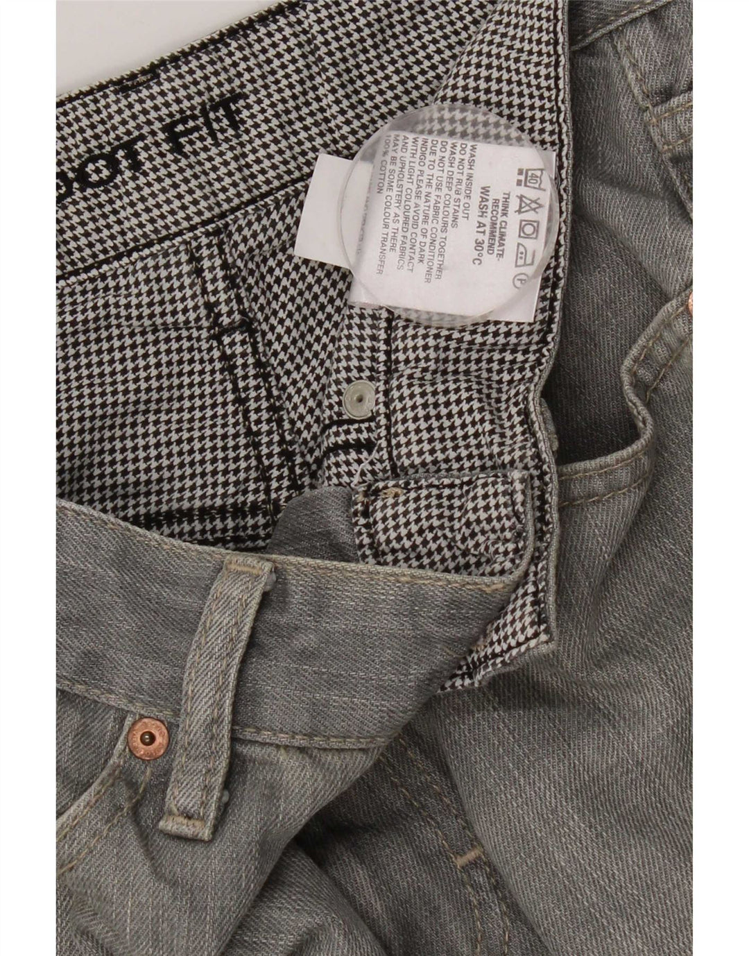 Marks & Spencer Herre Bootcut Jeans W30 L26 Grå Bomuld