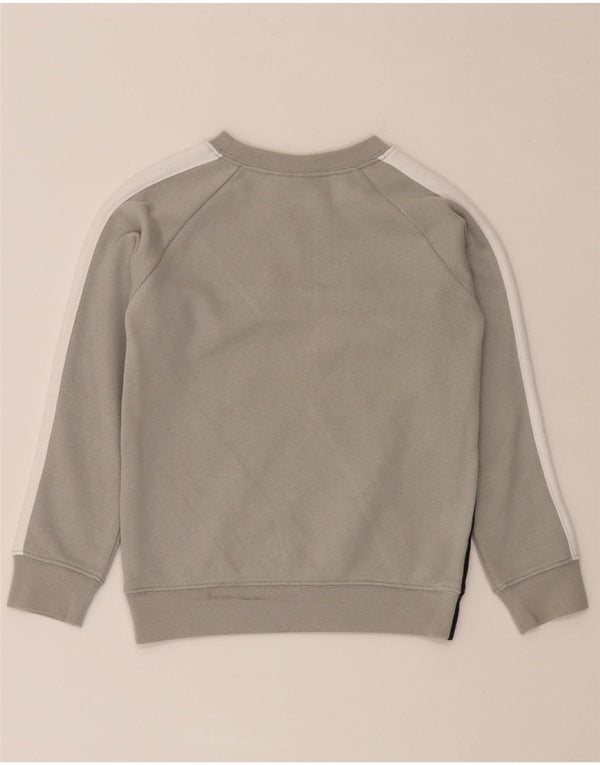 NIKE Boys Graphic Sweatshirt Jumper 4-5 Years Small Black Colourblock