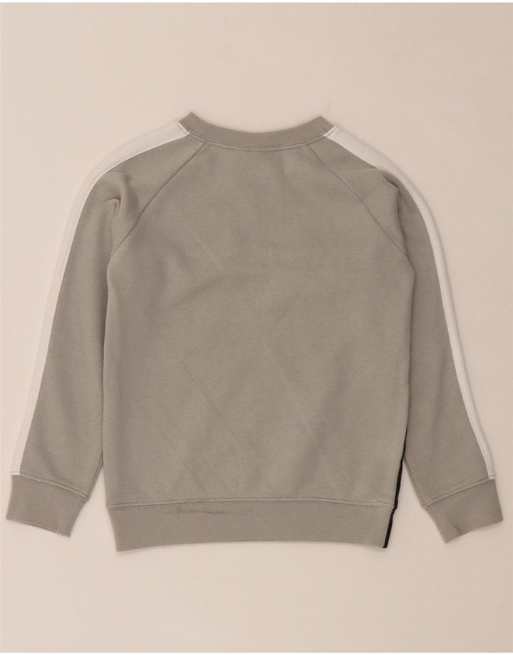 NIKE Boys Graphic Sweatshirt Jumper 4-5 Years Small Black Colourblock