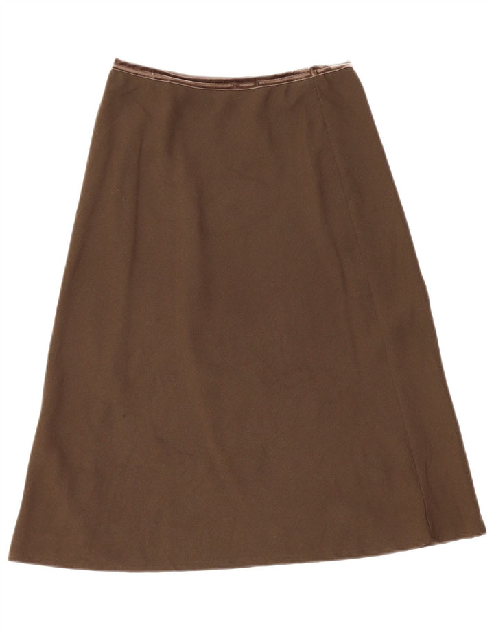 BENETTON A-line nederdel til kvinder med lav talje IT 42 Medium W34 Brun polyester