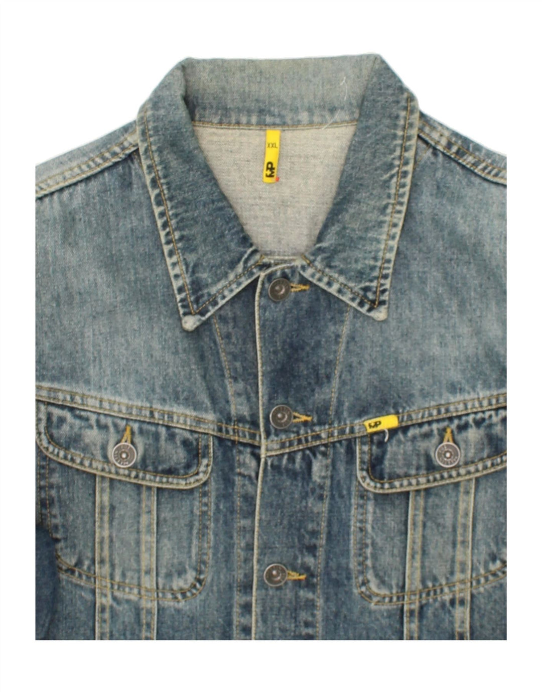 MELTIN' POT Herre denimjakke UK 44 2XL Blå Bomuld
