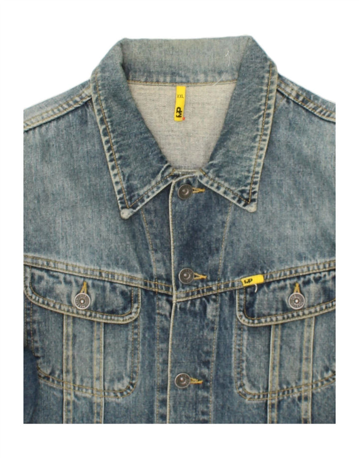 MELTIN' POT Herre denimjakke UK 44 2XL Blå Bomuld