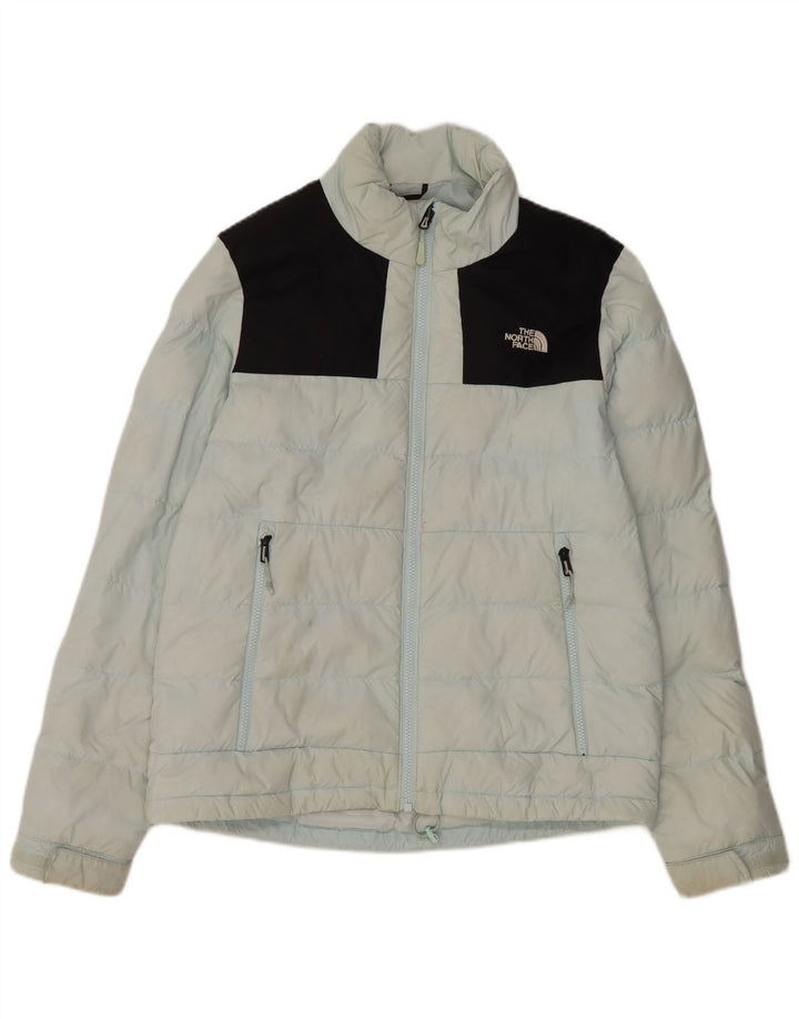 THE NORTH FACE Dame grafisk polstret jakke UK 14 Medium Blue Colourblock