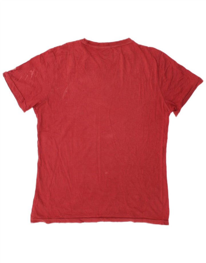 Sergio Tacchini Herre T-shirt Top Lille rødbrun bomuld