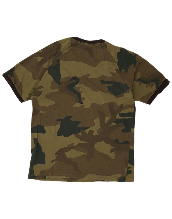 Adidas Herre T-Shirt Top Medium Khaki Camouflage Bomuld