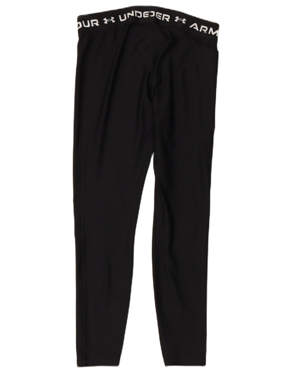 UNDER ARMOUR Womens Graphic Leggings UK 14 Large  Black Polyester