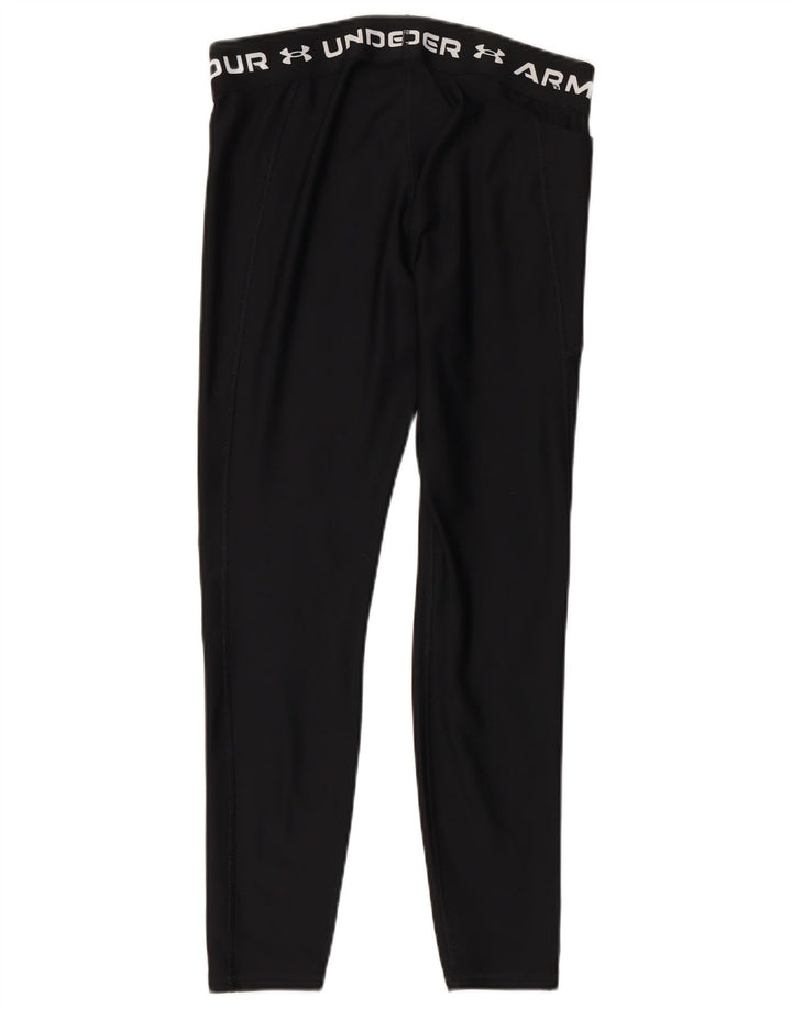 UNDER ARMOUR Grafiske Leggings til kvinder UK 14 Stor sort polyester
