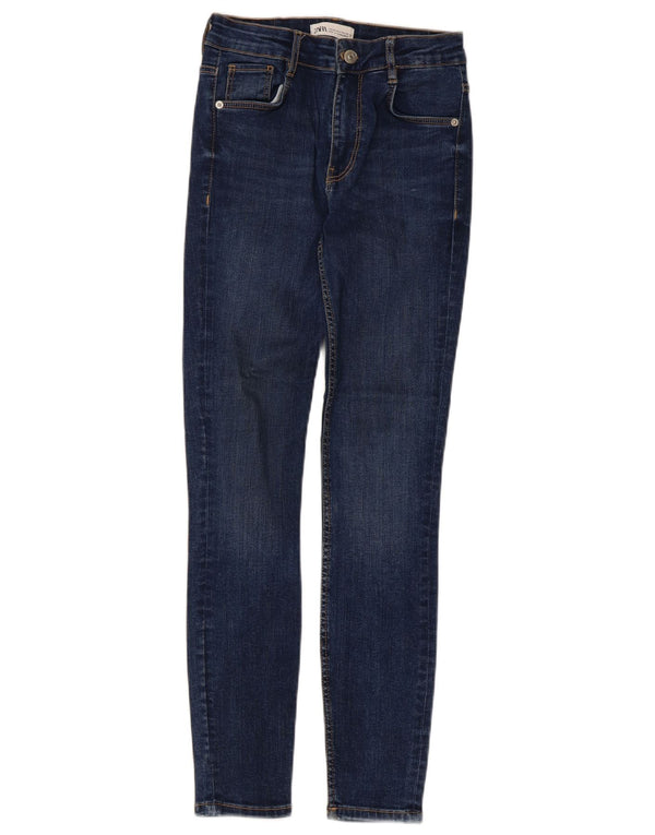 Zara Dame Skinny Jeans EU 34 2XS W24 L27 Marineblå