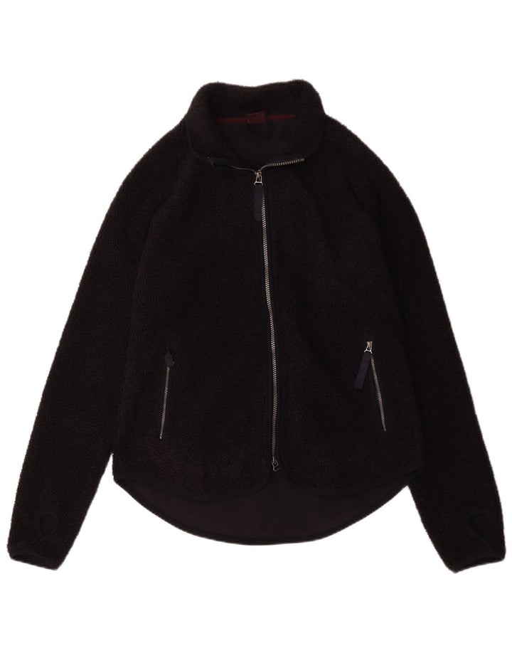 Vintage dame fleecejakke UK 14 Medium Navy Blue