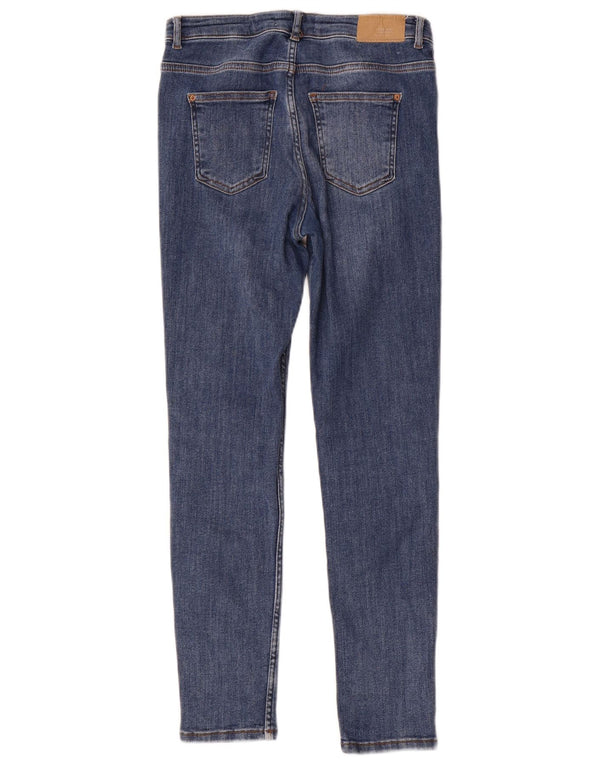 Zara Piger Distressed Skinny Jeans 13-14 år W26 L26 Blå Bomuld